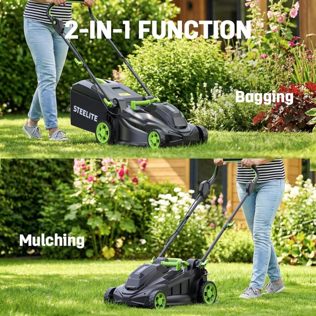 STEELITE Cordless Electric Lawn Mower
2-in-1