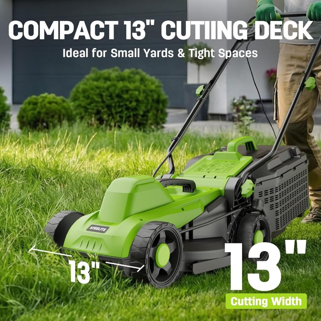 Steelite 13-Inch Corded Electric Lawn Mower