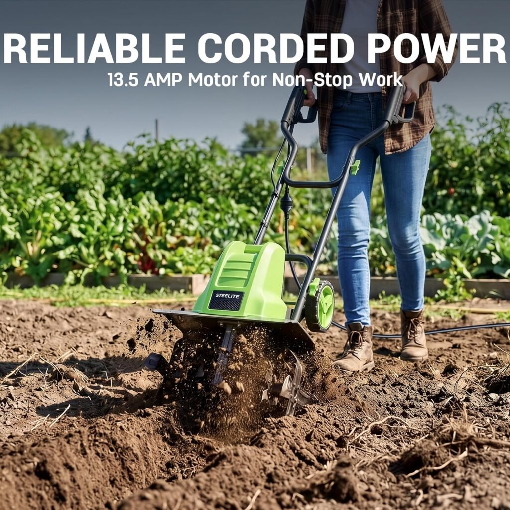 STEELITE Corded Electric Tiller
13.5 Amp