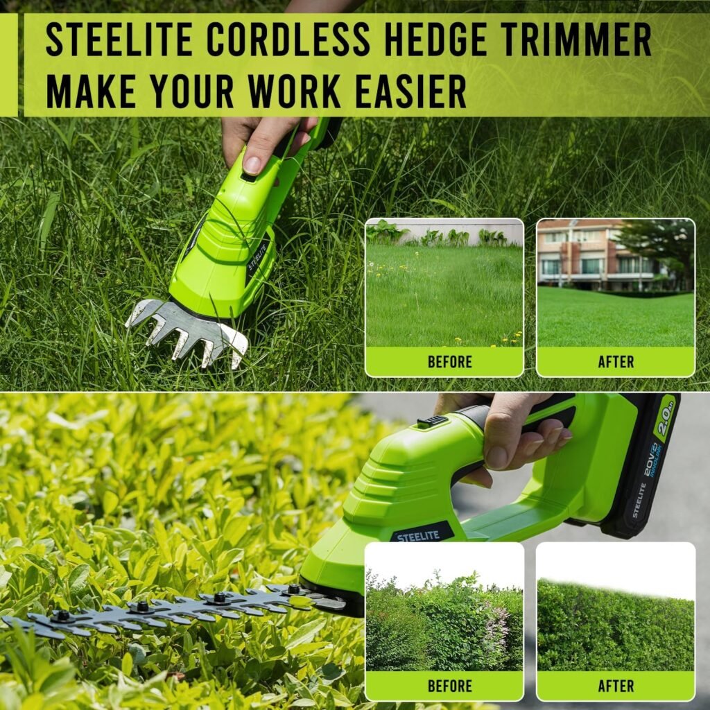Steelite Cordless Trimmer With 2 Batteries, Fast Charger